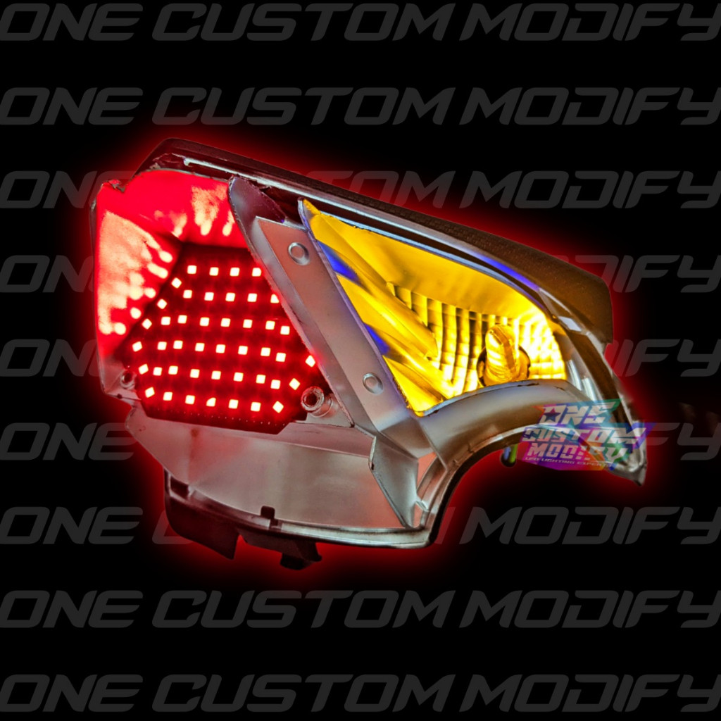 RUNSHOP_ STOPLAMP RUNNING BEAT KARBU LAMPU LED REM BELAKANG MOTOR ONE CUSTOM MODIFY