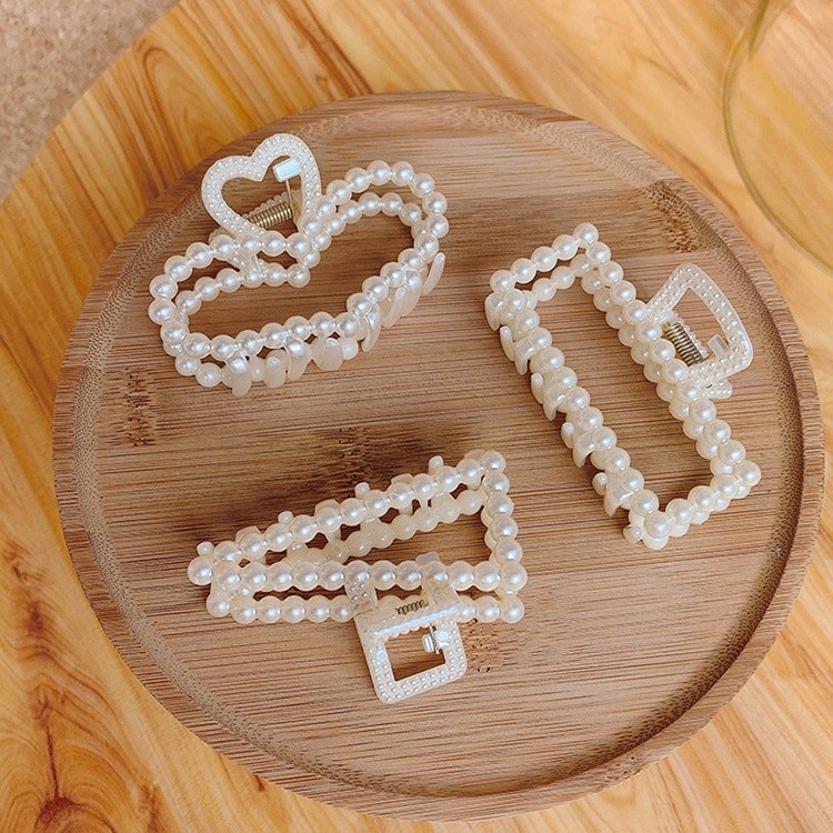 JEDAI RAMBUT MUTIARA ALA KOREA MUTIARA PREMIUM PEARL CLAW CLIP (VC)