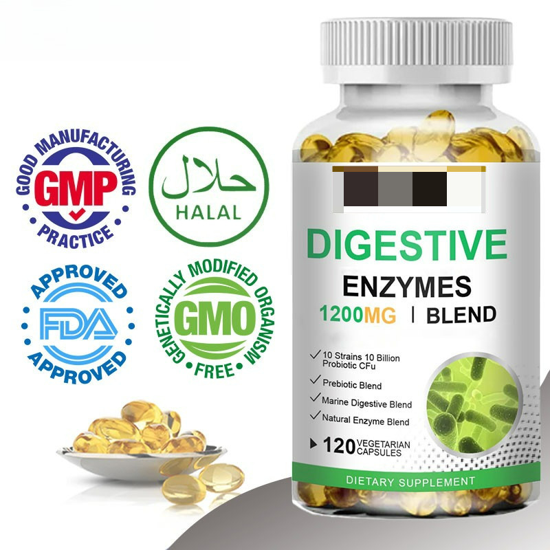 Probiotik & Prebiotik Capsules – Suplemen Harian Anak & Dewasa dengan Enzim Pencernaan untuk Menduku