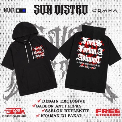 Ts-HOODIE NETRAL MENYALA FORTIS FORTUNA ADIUVAT TS HOODIE DISTRO NETRAL - TS HOODIE NETRAL MENYALA T