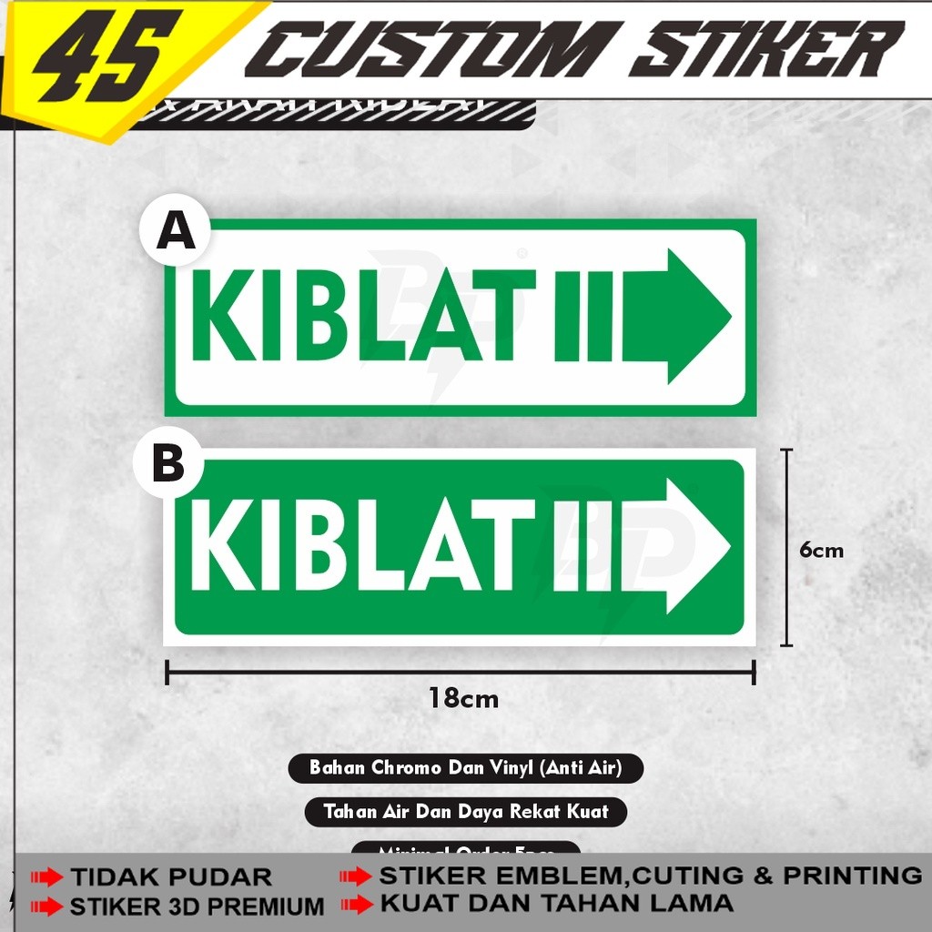 Stiker Kiblat / Sticker Kiblat / Stiker Arah Kiblat / Sticker Arah Kiblat / Stiker Arah Kiblat Shala