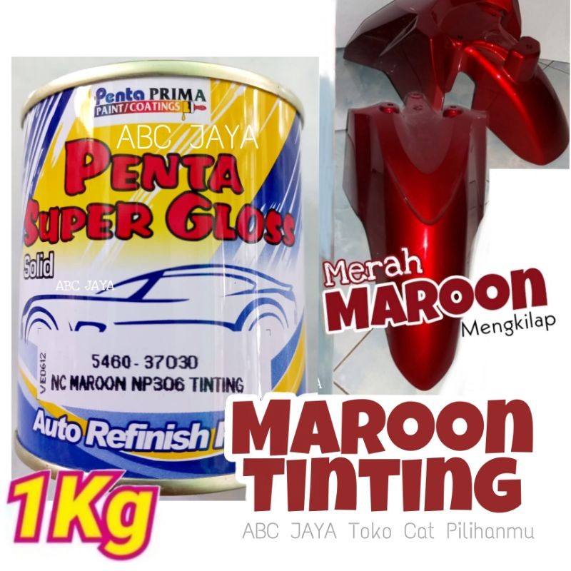 [REVERY] Cat Penta Super Gloss 5460-37030 NC Maroon NP306 Tinting 1Kg Merah Tua Gelap Maron Marun Du