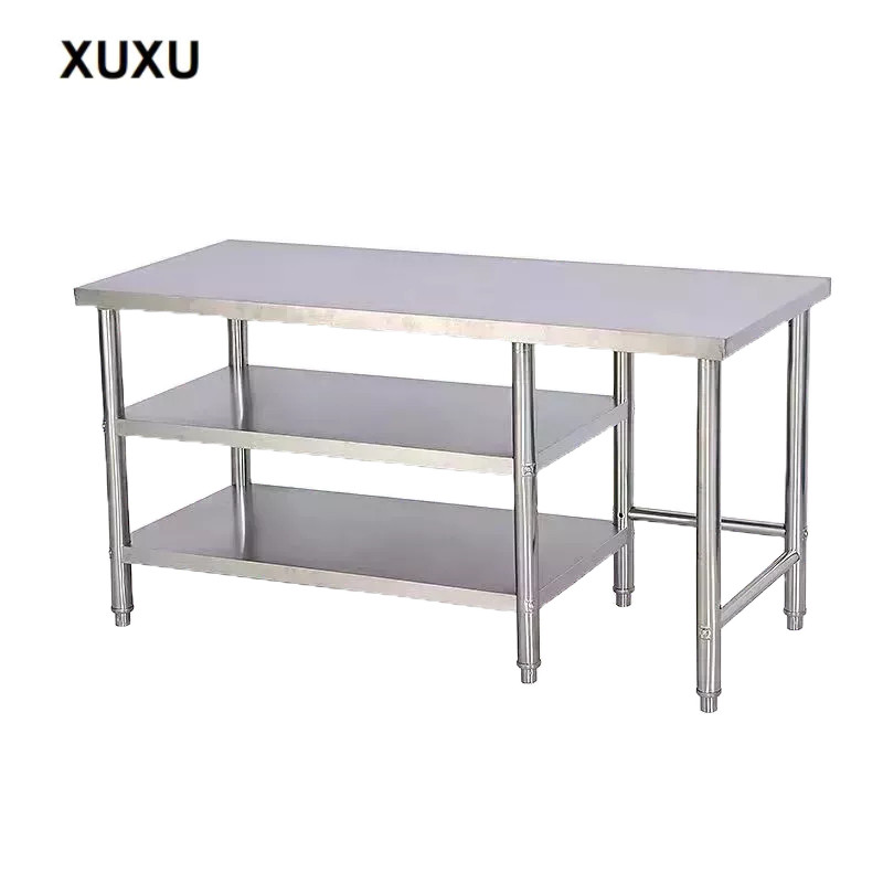 XUXU Meja Kompor Meja Kompor 2 Tungku Rak Kompor Rak Oven Rak Microwave Rak Dapur Susun Stainless St