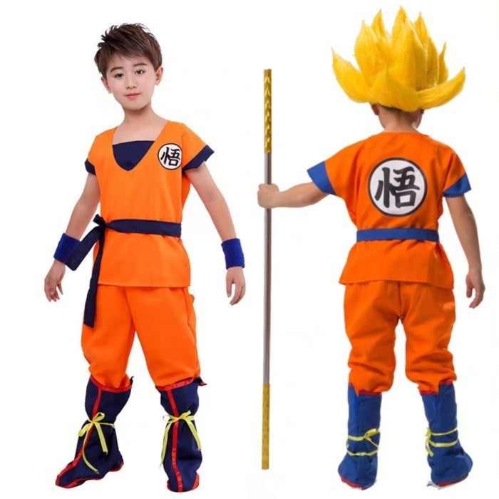 Kostum Dragon Ball Wig Cosplay Wukong Goku DBZ Halloween Kame Kameha  Kosplay Sun Wo Kong Wokong Kom