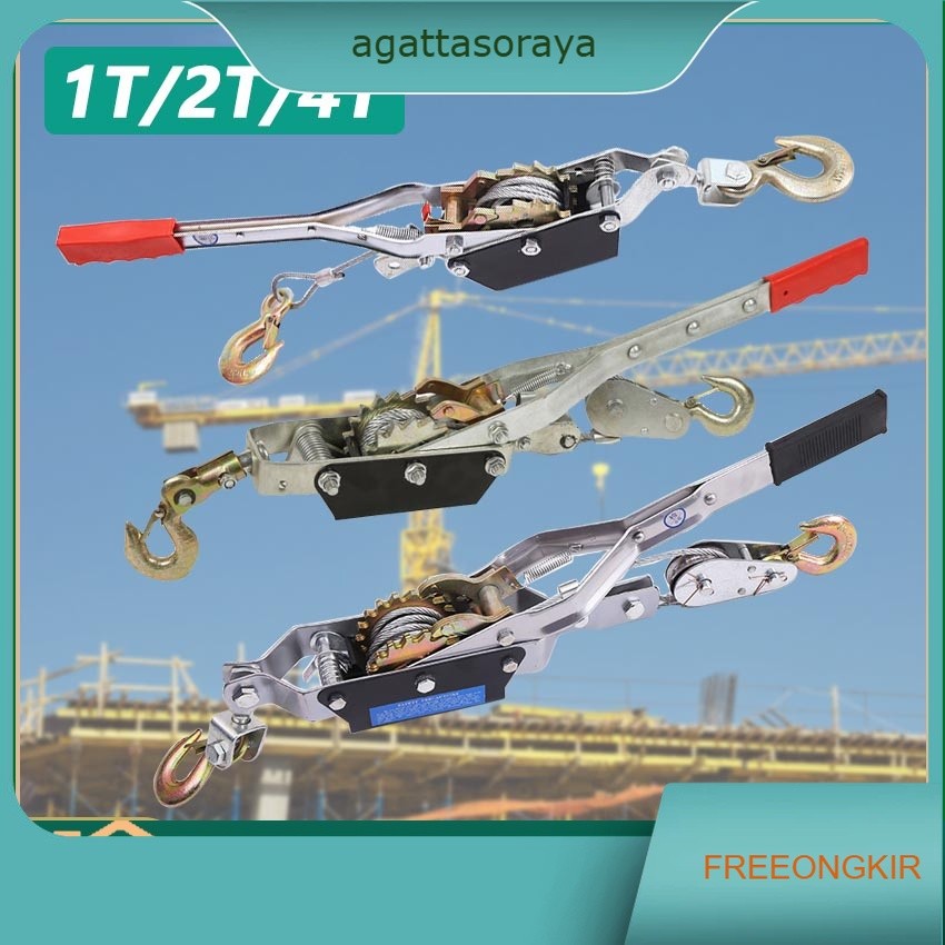 Hand Ratchet Puller Rachet Tracker Hand Takel 1/2/4TON -  Tracktang Kodokan Penarik Kabel Sling Alat