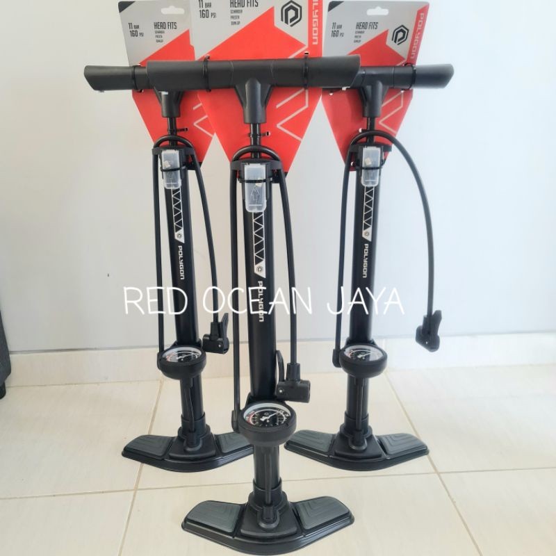 Floor pump polygon pompa sepeda  polygon sepeda motor pompa lamtai stx atau slx ALX ROAD BIKE MtB av