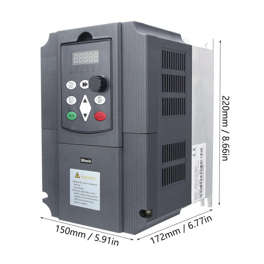 2.2KW 3HP VFD Inverter Freqency Converter For 220V out Single capacitor single-phase motor, double c