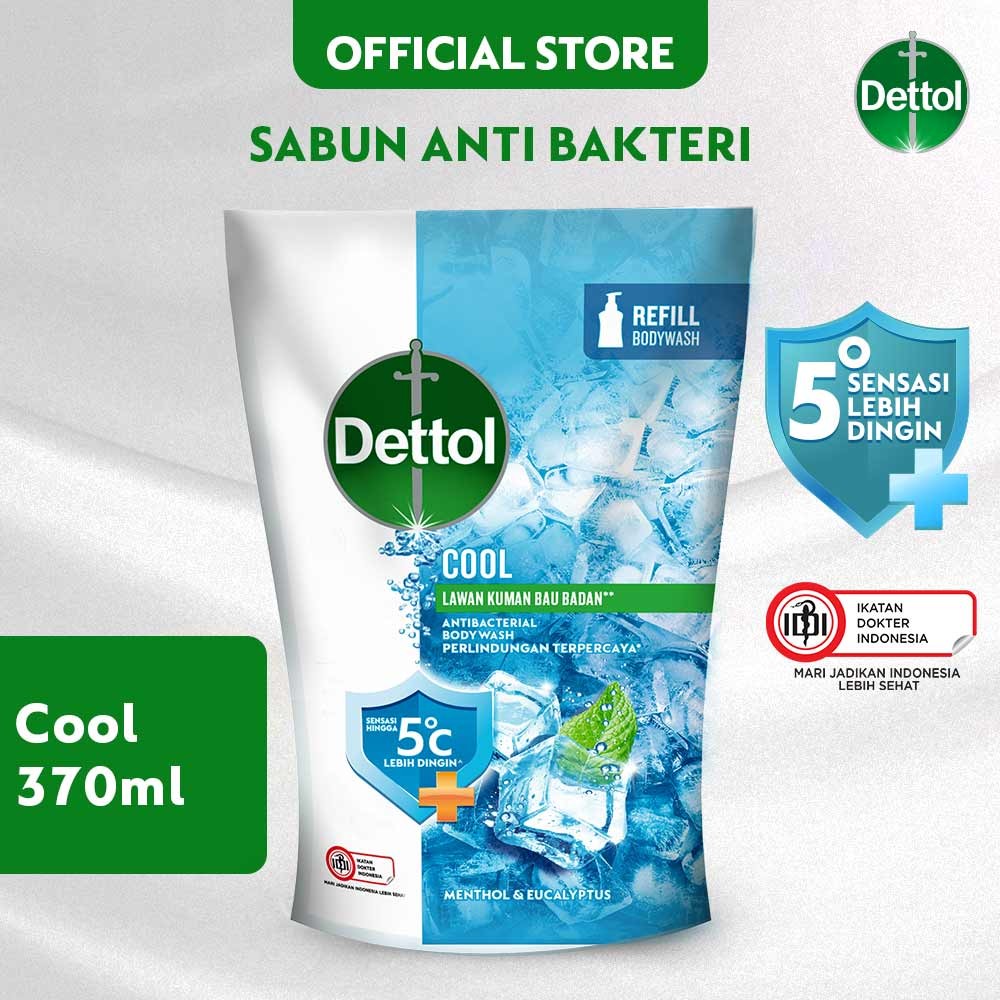 DETTOL BODY WASH ANTI BAKTERI COOL 410/370g
