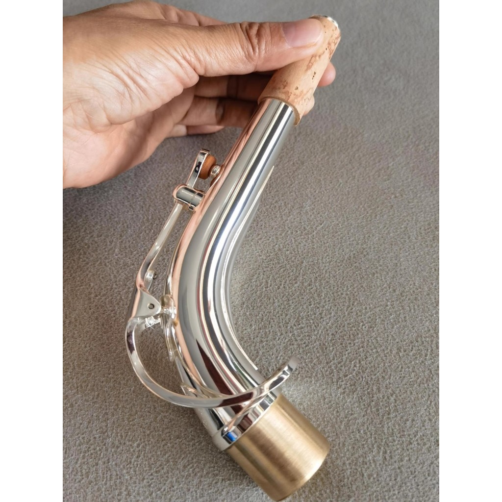Silver plated saxophone bent neck alto E flat alto saxophone bent neck