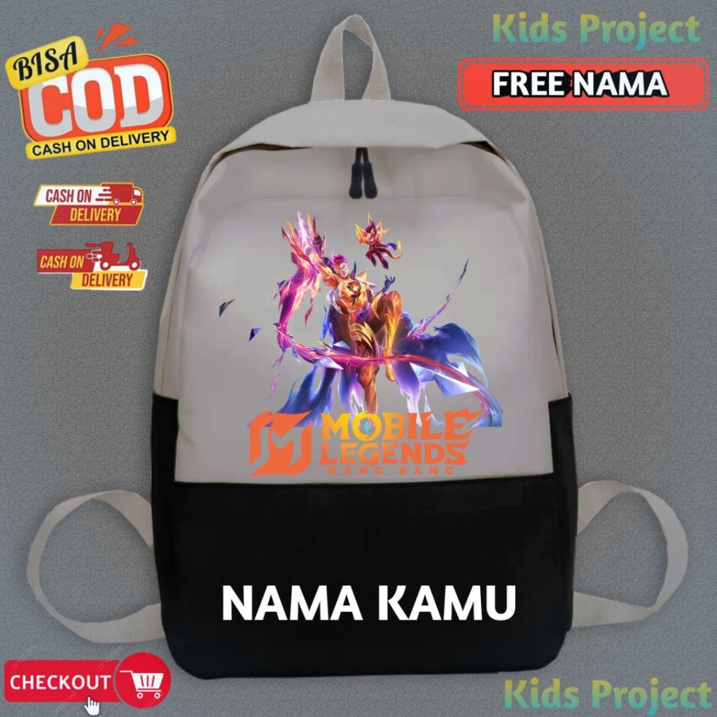 Tas Ransel Anak Custom CLAUDE Prime Skin MOBILE LEGENDS X MLBB
