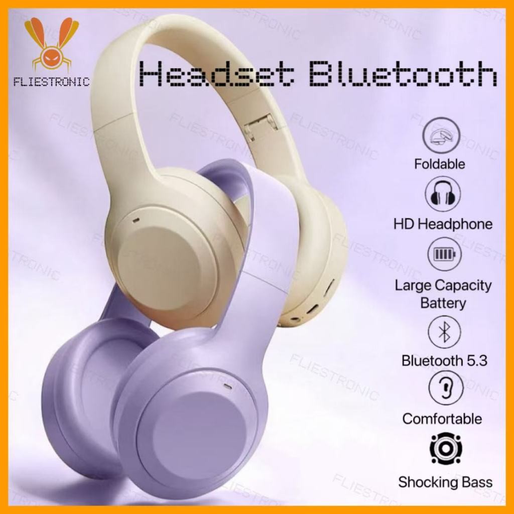 COD FLIESTRONIC L500 Headphone Bluetooth / Headphone wireless / Headphone Nirkabel with Microphone H