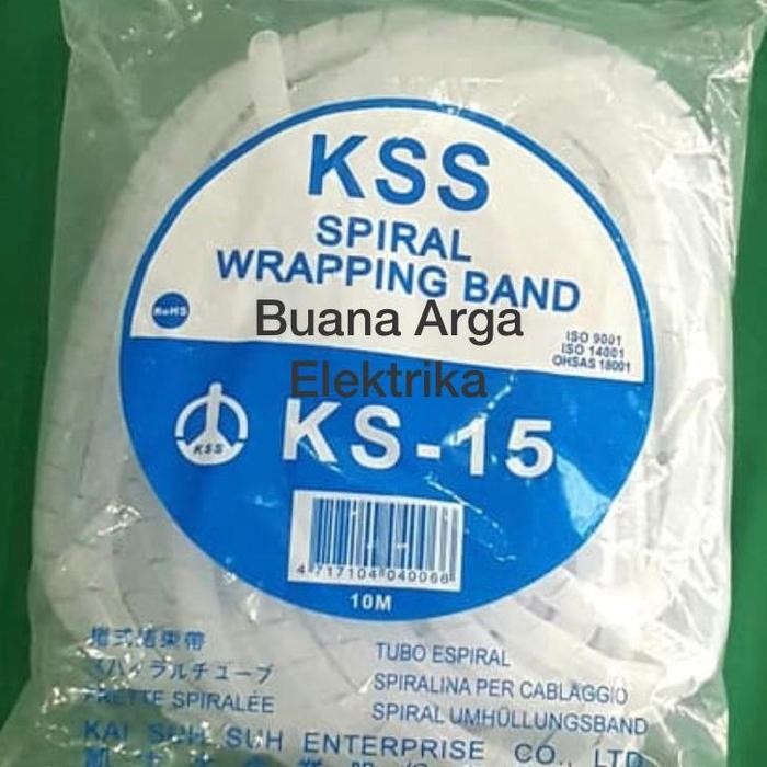 Spiral Kabel / Pelindung Kabel / KSS KS15 KS 15 Hitam / KS - 15 Black - Putih