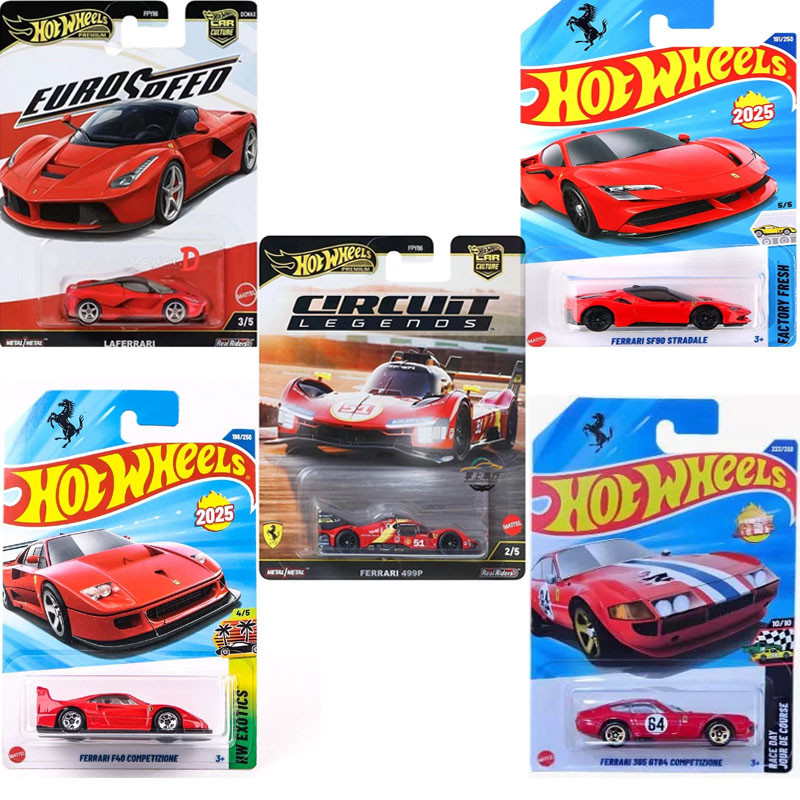 Original Hot Wheels Premium Car Diecast 1/64 Toys for Boys Ferrari SF90 Stradale F40 Competizione 36