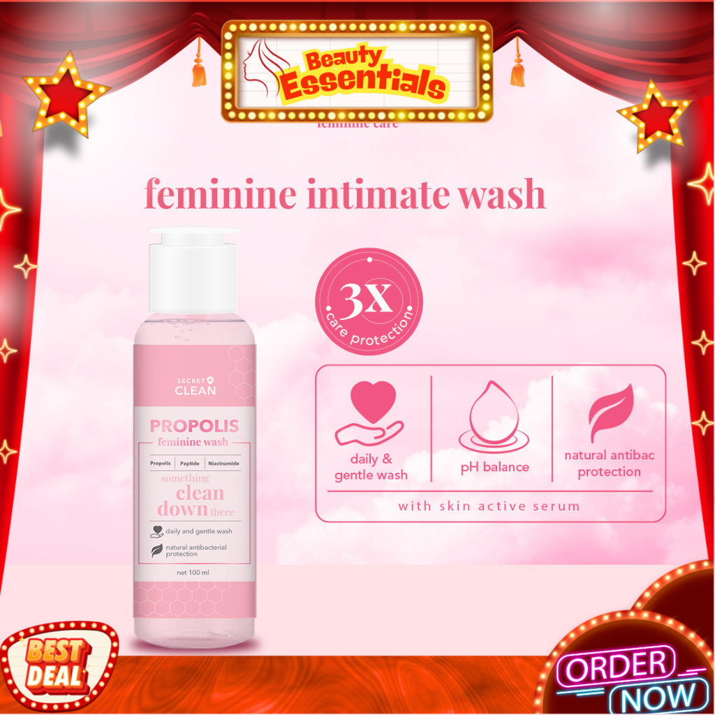 Secret Clean Propolis Feminine Wash 100ml BPOM nyaman digunakan