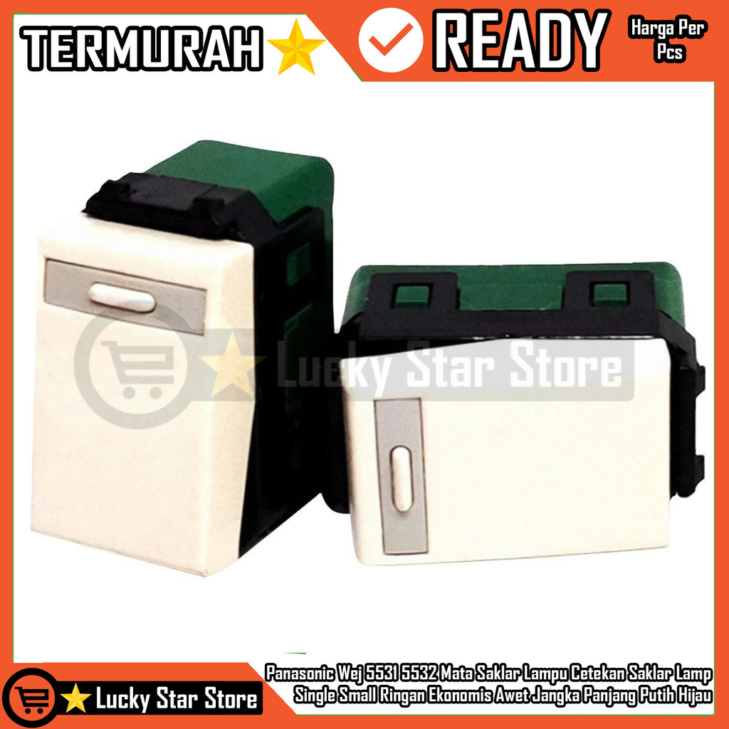 Panasonic WEJ 5531 5532 Mata Saklar Kecil Besar Lampu Elektrikal Rumah Sekring Instalasi Cetekan Per