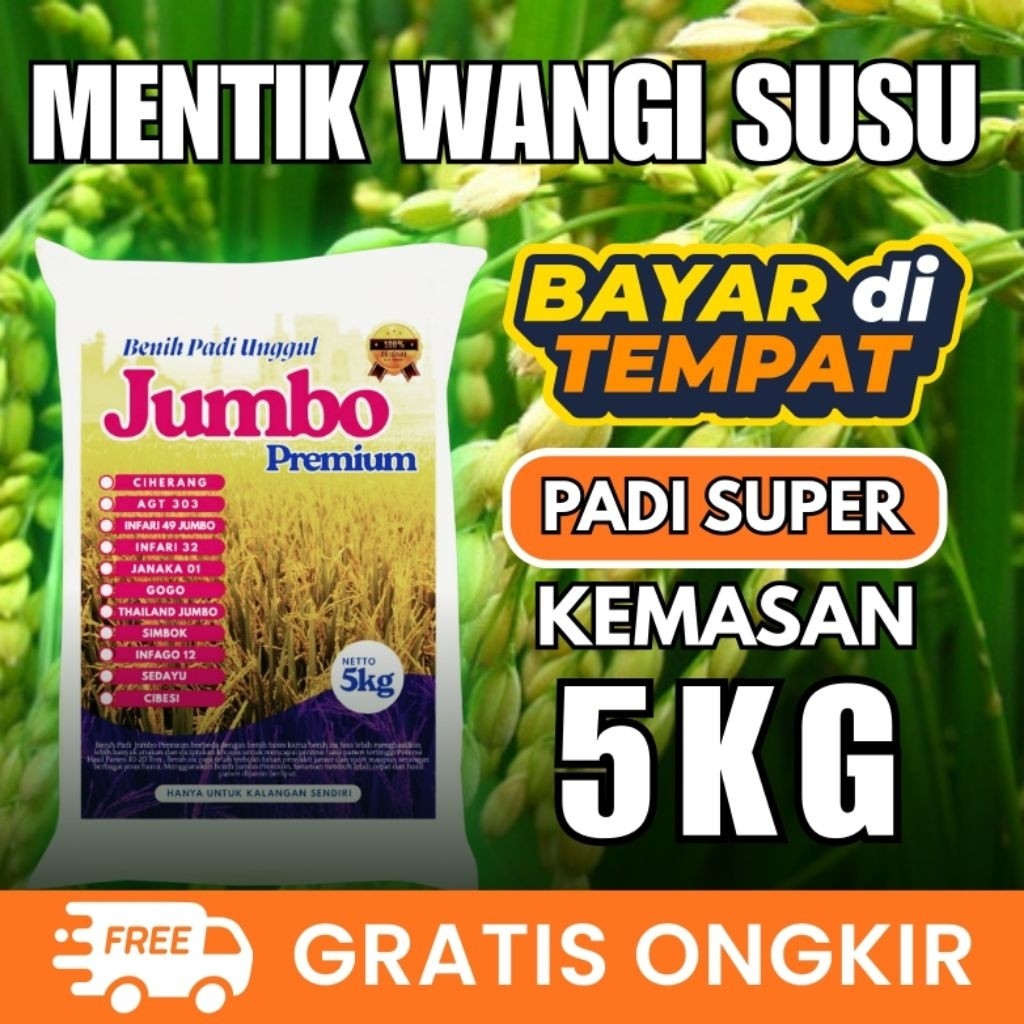 [ AGEN BENIH PADI ] Benih padi mentik wangi susu / bibit padi mentik susu kemasan 5kg