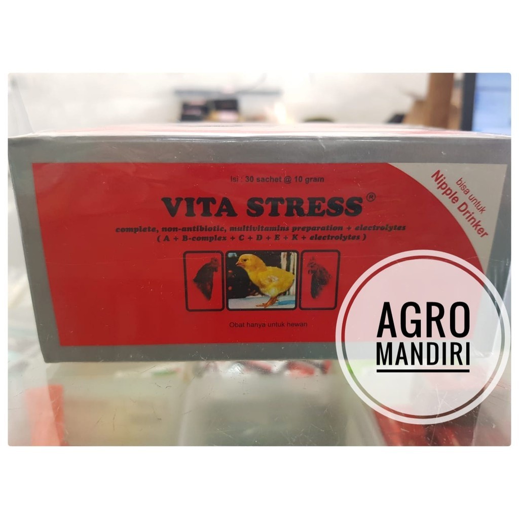 Vitastress 10 Gram Vitamin Anak Ayam Broiler Kampung Bebek Unggas Surabaya
