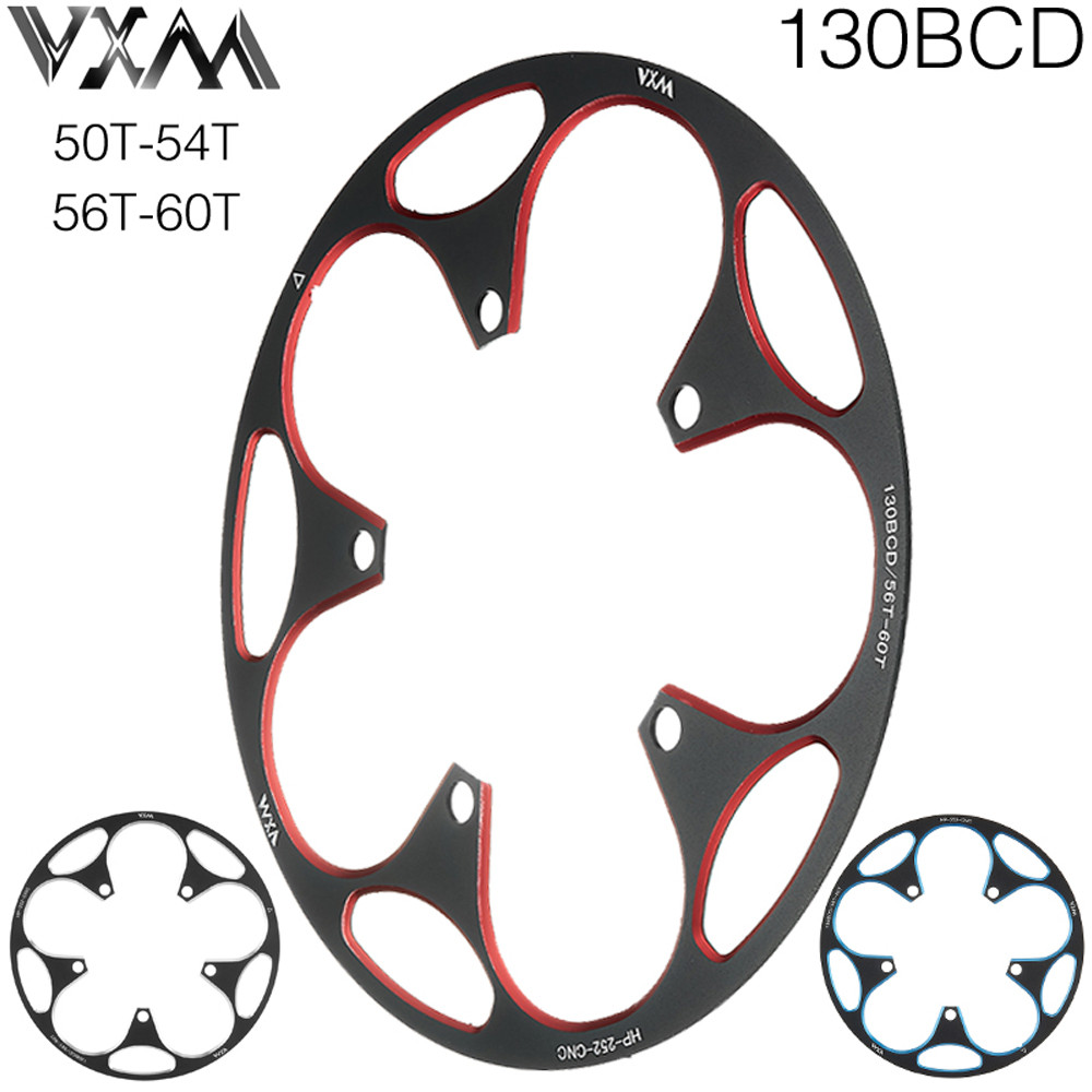 130BCD 50T54T 56T60T Road Bicycle Crank Set Aluminum Alloy Protective Plate Single Disc Sprocket Gea
