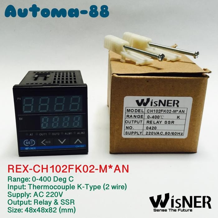 WISNER REX-C100 CH102 Digital PID Temperature Controller input Thermocouple Type K Out Relay SSR 0 -