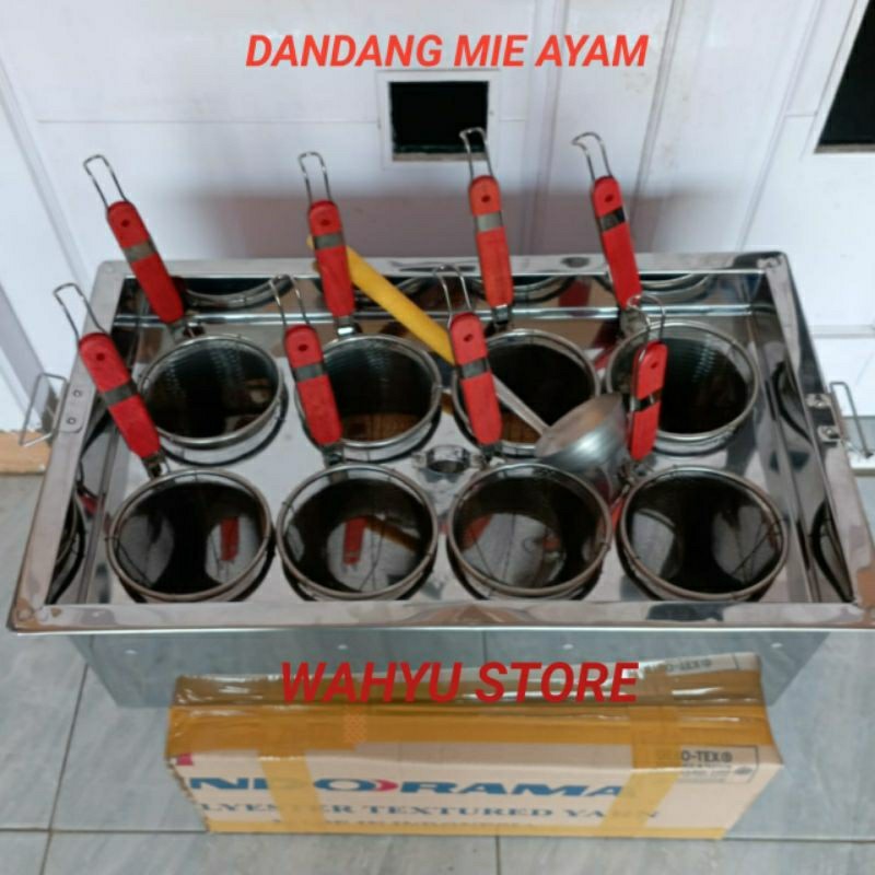 dandang mie ayam 8 lubang/tong mie kocok/panci mie jumbo stainless