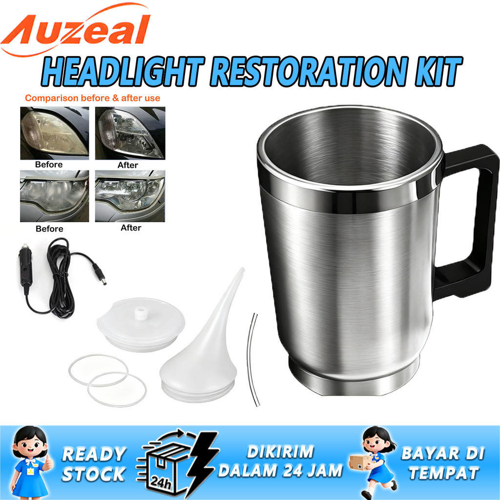 Cairan Perbaiki Kepala Lampu Mobil - Pemoles & Pembersih Kuning Kepala Lampu, Hasil Mengilap & Tahan