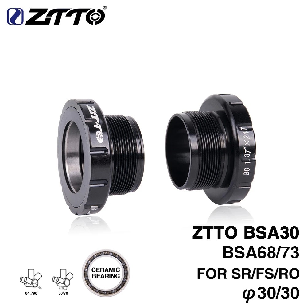 ZTTO Bicyle BSA30 Ceramic Bottom Brackets BSA68 BSA 68mm 73 MTB Road Bike External Bearing BB for BB