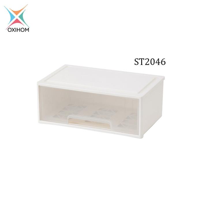 Oxihom Laci Lemari Plastik Susun Tempat Kotak Penyimpanan Drawer Storage Stackable Desktop Organizer