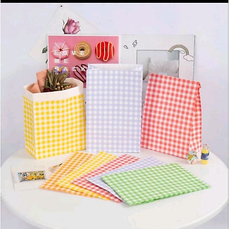 PAPERBAG (ISI 5PCS) PAPERBAG SNACK CANDY PERMEN KUE KERING COOKIES PAPERBAG AESTHETIC