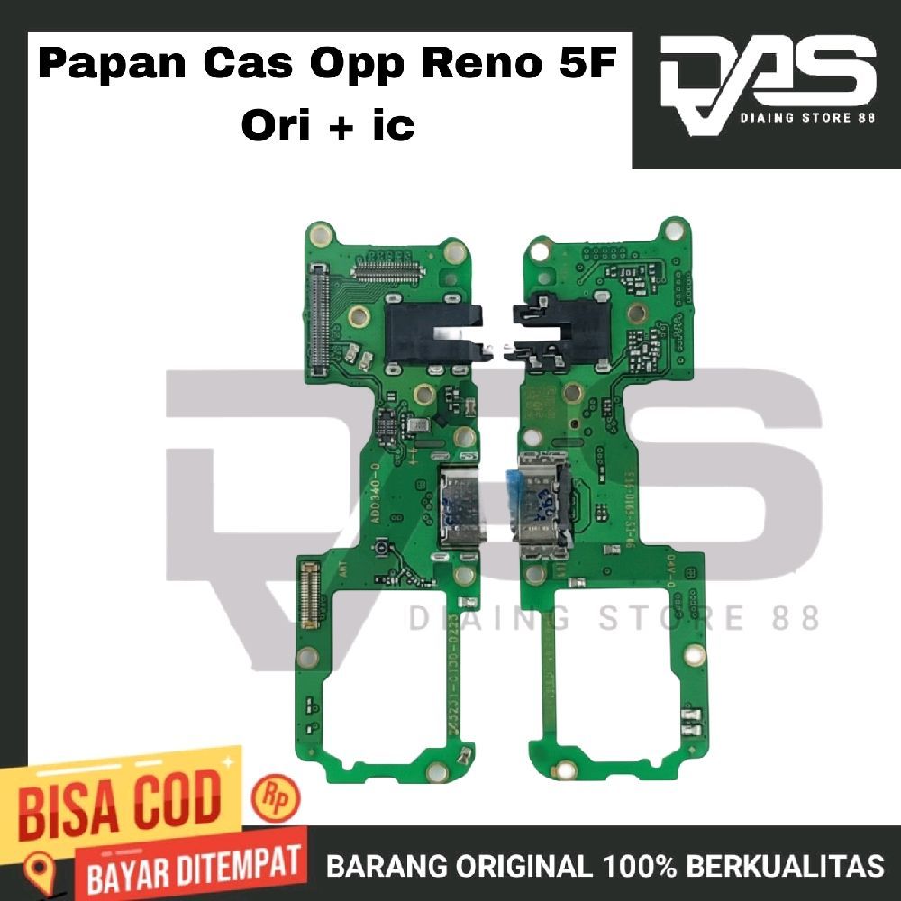 Untuk Oppo Reno 5F Papan Pcb Papan Cas Board Flexibel Cas Konektor Cas Konektor Charger Ori + Ic + M