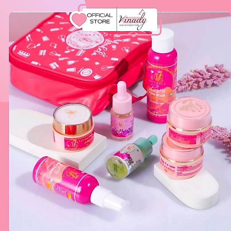 MBC Skincare Mandela Beauty Care - Day Cream,Night Cream,Face Wash,Toner,Serum,Crystal Jelly Pink