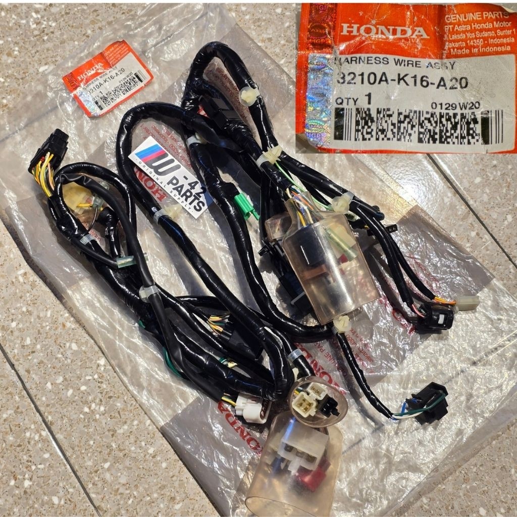 KABEL BODY UTAMA HARNESS WIRE SCOOPY FI INJEKSI K16 ESP STATER HALUS NON ISS ORIGINAL AHM 3210A K16 