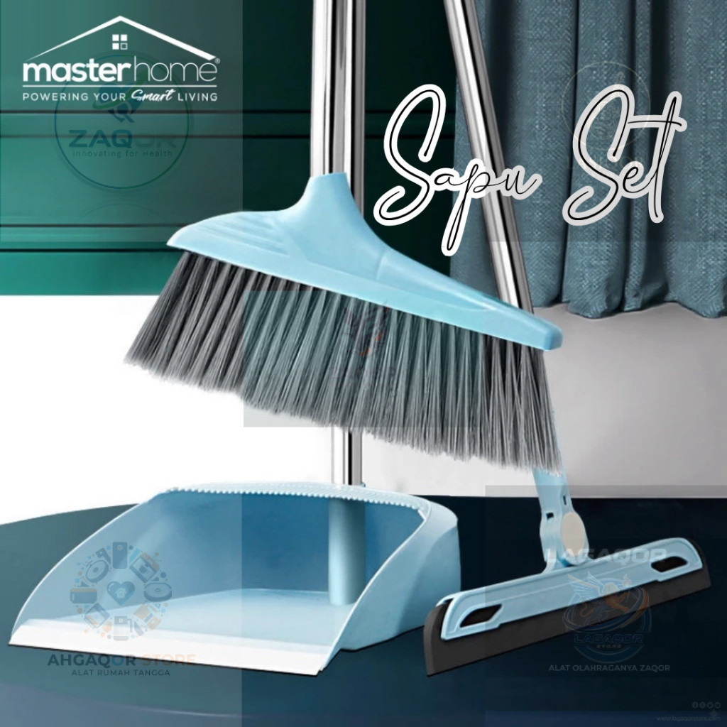 Masterhome Sapu Set 3in1 | Alat Pembersih Lantai | Set Sapu Pengki Pel | Broom Set | Sapu Pengki Pel
