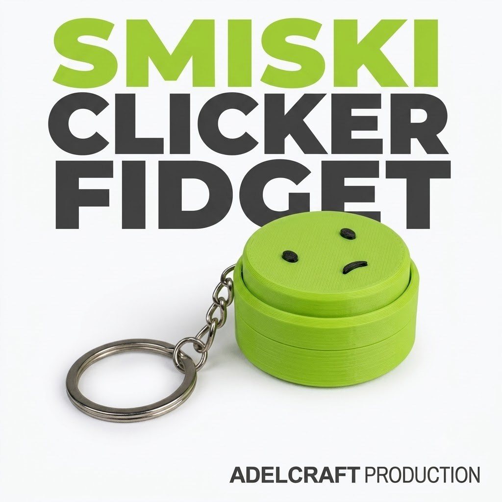 Smiski Clicker Fidget Gantungan Kunci Mechanical Keyboard 3D ASMR PETG