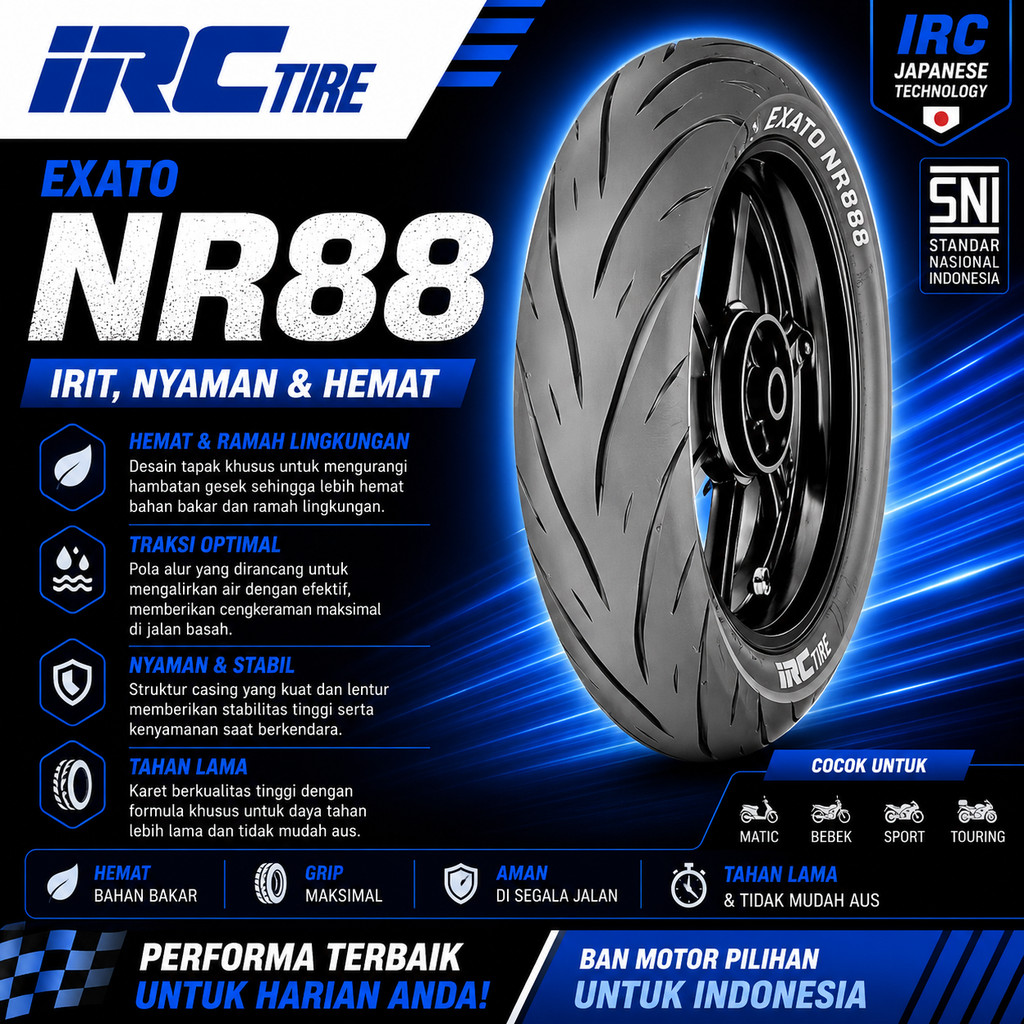 IRC - 100/80-14 EXATO NR 88 TL