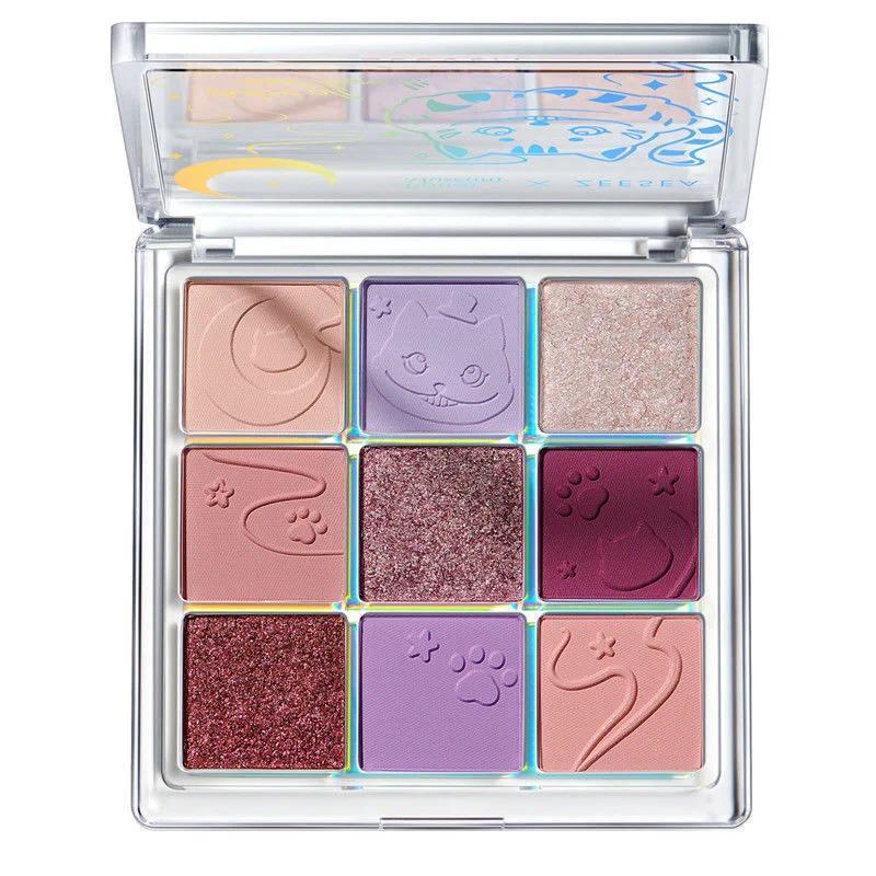 Palet Eyeshadow ZEESEA Alice 9 Warna Matte Glitter Profesional Tahan Air Tahan Lama Palet Rias Mata