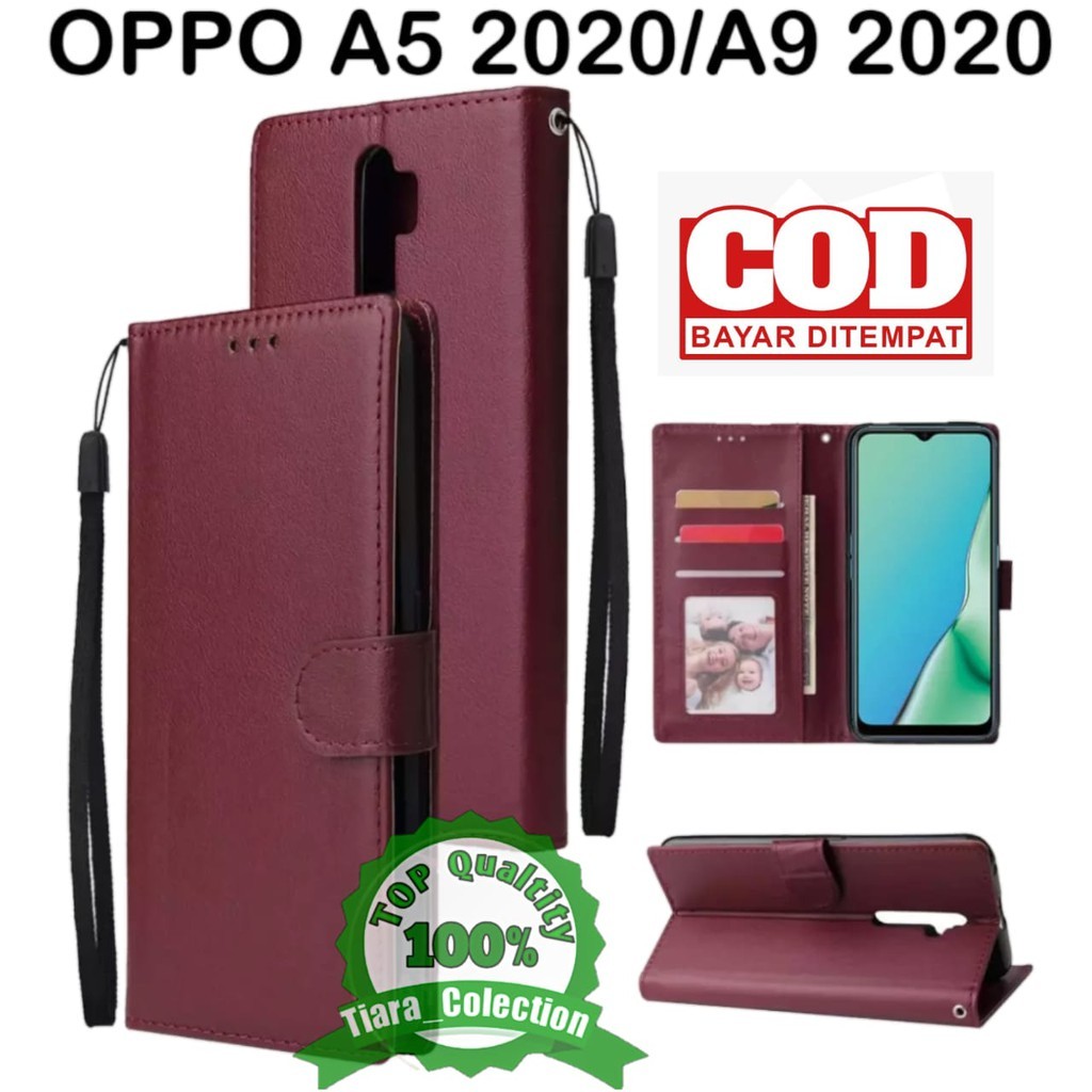 Casing Hp Cover hp Untuk OPPO A5 2020 A9 2020 LETAHER FLIP CASE DOMPET