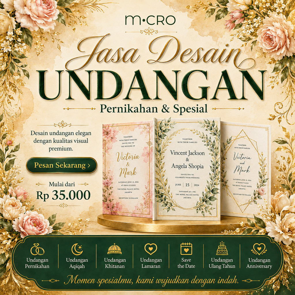 Jasa Desain Undangan Pernikahan Mewah