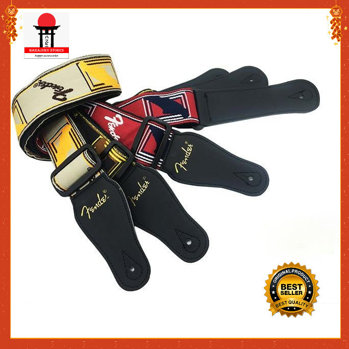 Strap Gitar Fender / Sabuk Gitar Elektrik Akustik Original Import