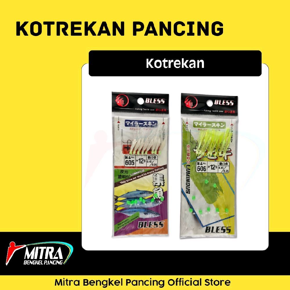 Umpan Pancing Kotrekan Mata Kail Tajam Luminous GID Rangkaian Mancing Kotrekan Fishing Hook