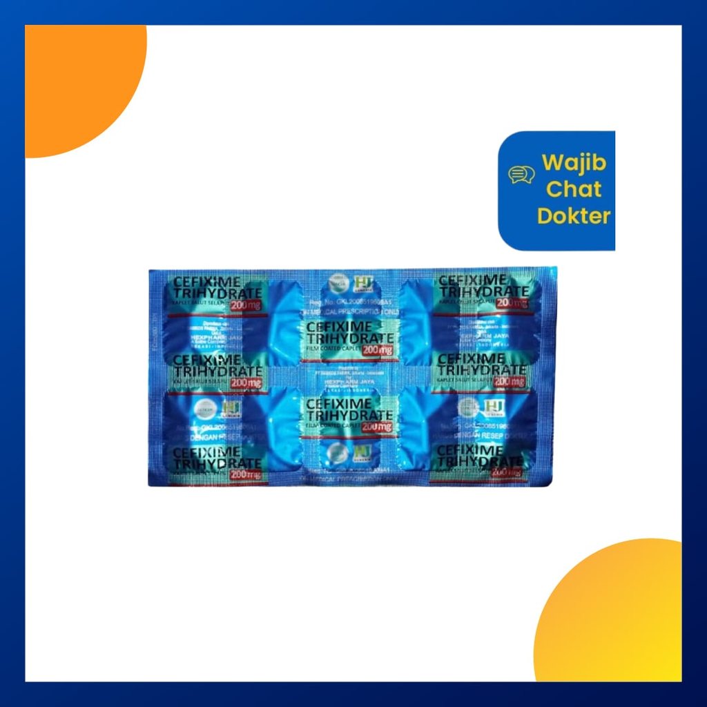 CEFIXIME GENERIK_01 200 MG 1 STRIP @ 10 KAPLET SALUT SELAPUT