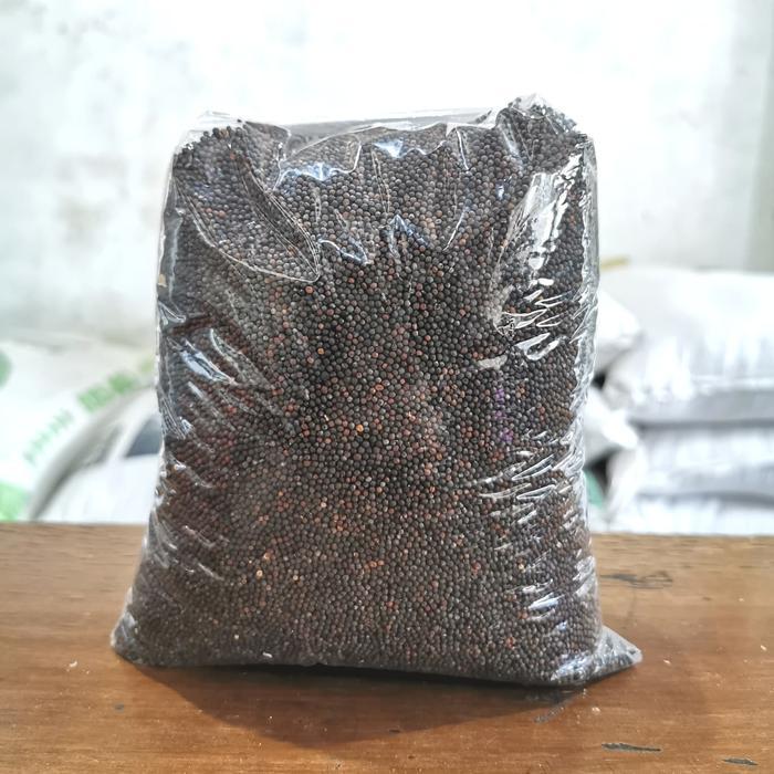Biji Sawi Pakan Burung Berkicau Lovebird Kenari Pleci Perkutut Kiloan