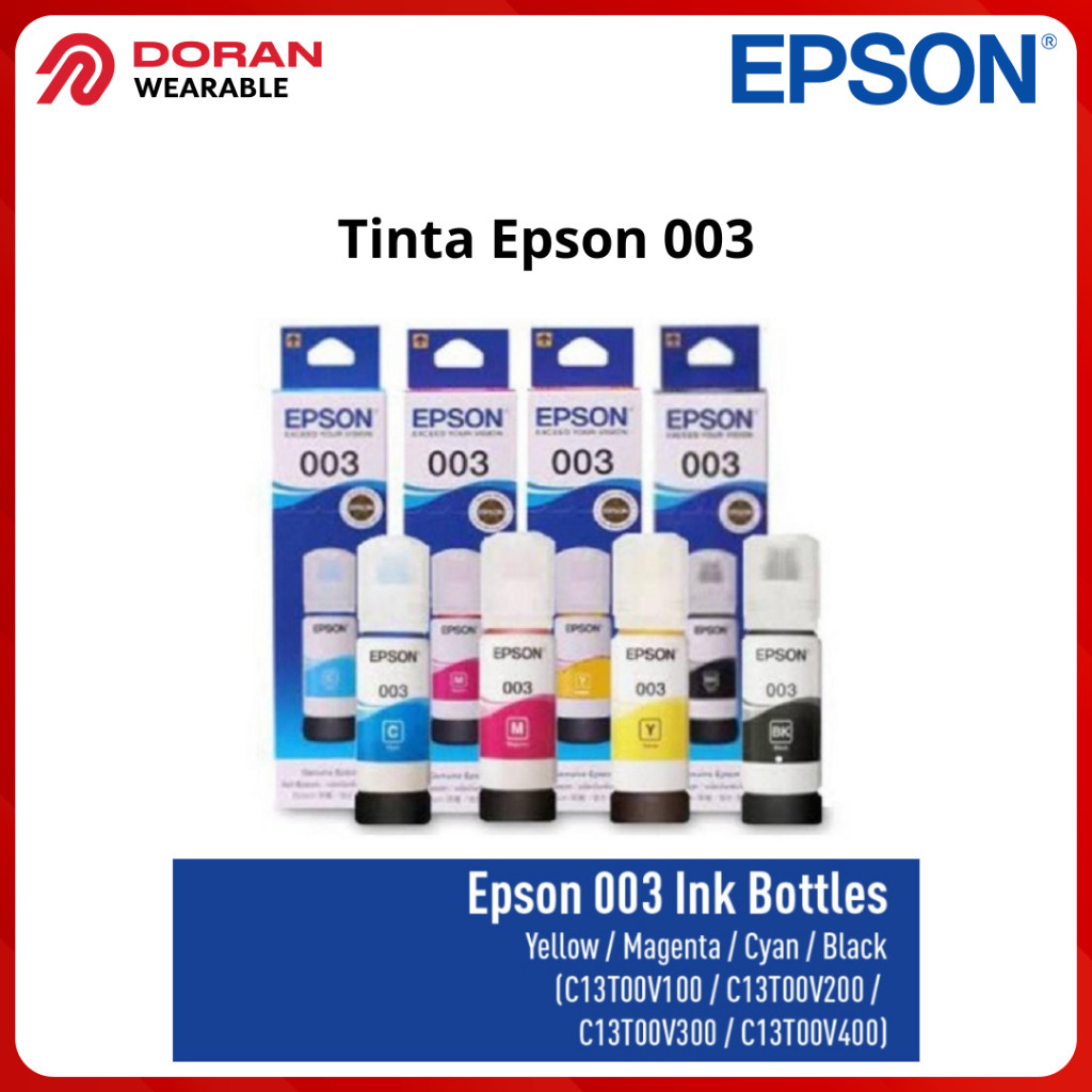 EPSON Tinta Epson 003 Refill Tinta Epson Ink Printer 003 untuk L3210 | L3110 | L3150 | L 3110 | L 31