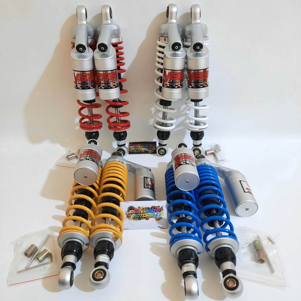 NEW SHOCK ~ SHOCKBREAKER DOUBLE TABUNG ATAS COPY-YSS 340MM BEBEK PNP TIGER/ RX KING/ MEGAPRO/ GRAND/
