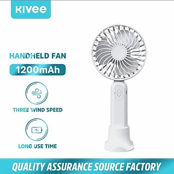 kivee kipas angin mini portable 1200mah kipas angin Bisu mini - Putih