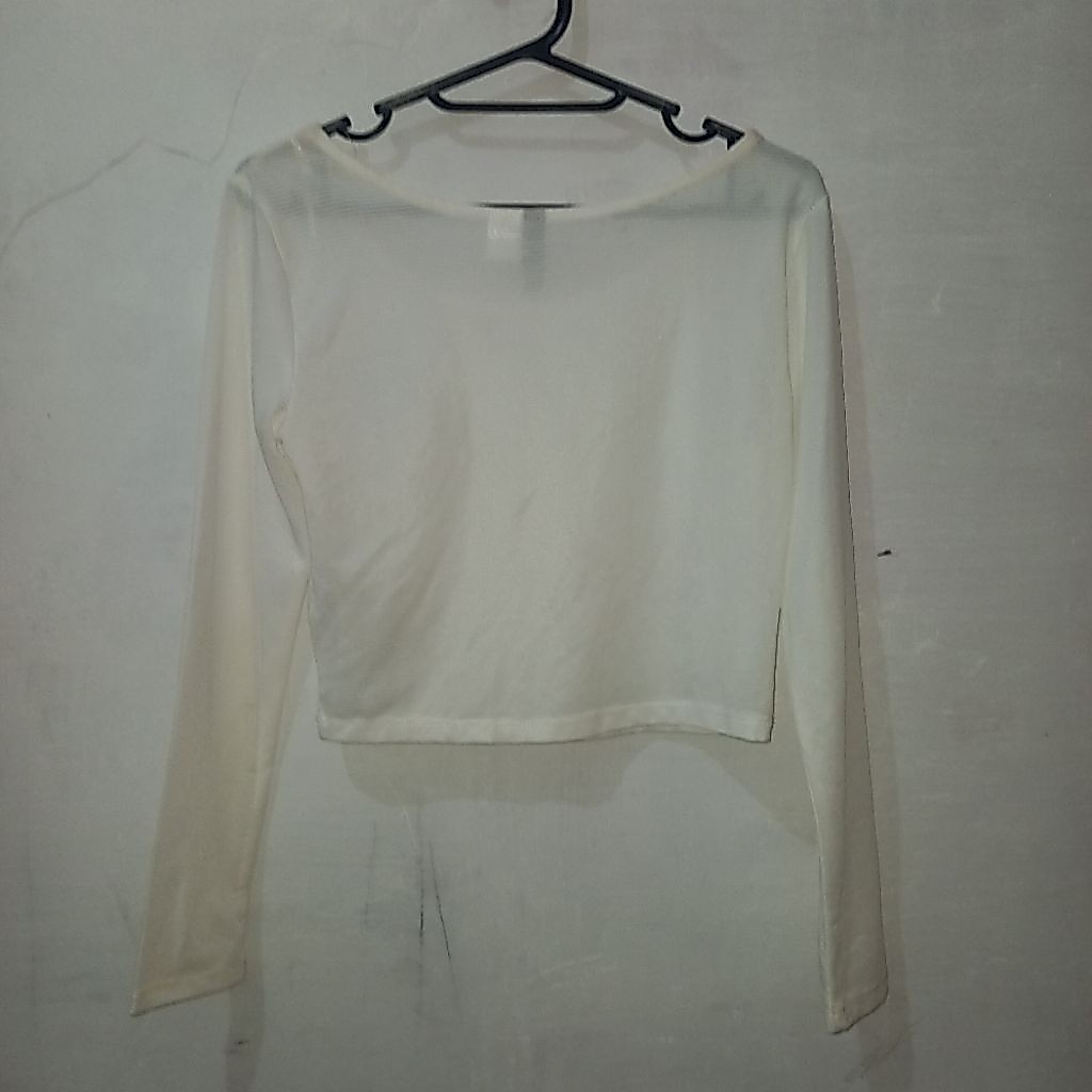 outer putih lengan panjang