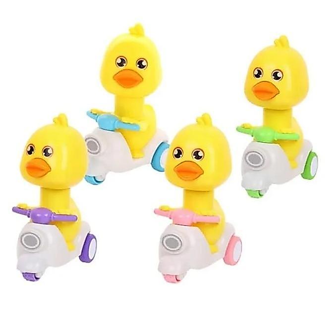 VELOVY TM Mainan Anak BEBEK MOTOR / Mainan edukasi anak (tekan Bagian Kepala bisa jalan sendiri) T06