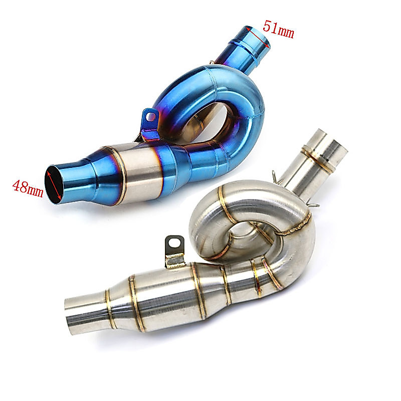 Slip on Exhaust For KAWASAKI Z800 Z 800 Motorcycle Mid Pipe Mofied Motorcross Connect Link Tube