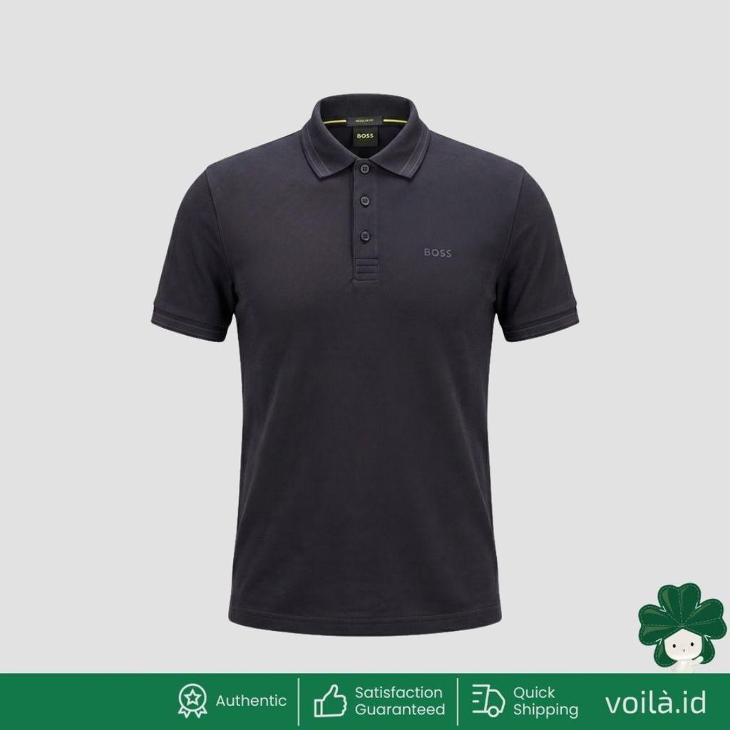 Style Paddy Contrast Logo Polo Shirt Navy