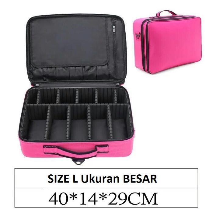 lv Tas Kosmetik Size L Tas Make up Beauty Case Makeup Tas Rias - Biru