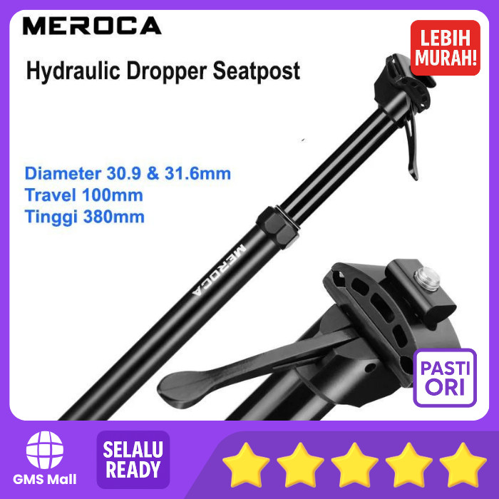 Meroca Dropper Seatpost Hidrolik Sepeda Model Tuas Manual Travel 100mm